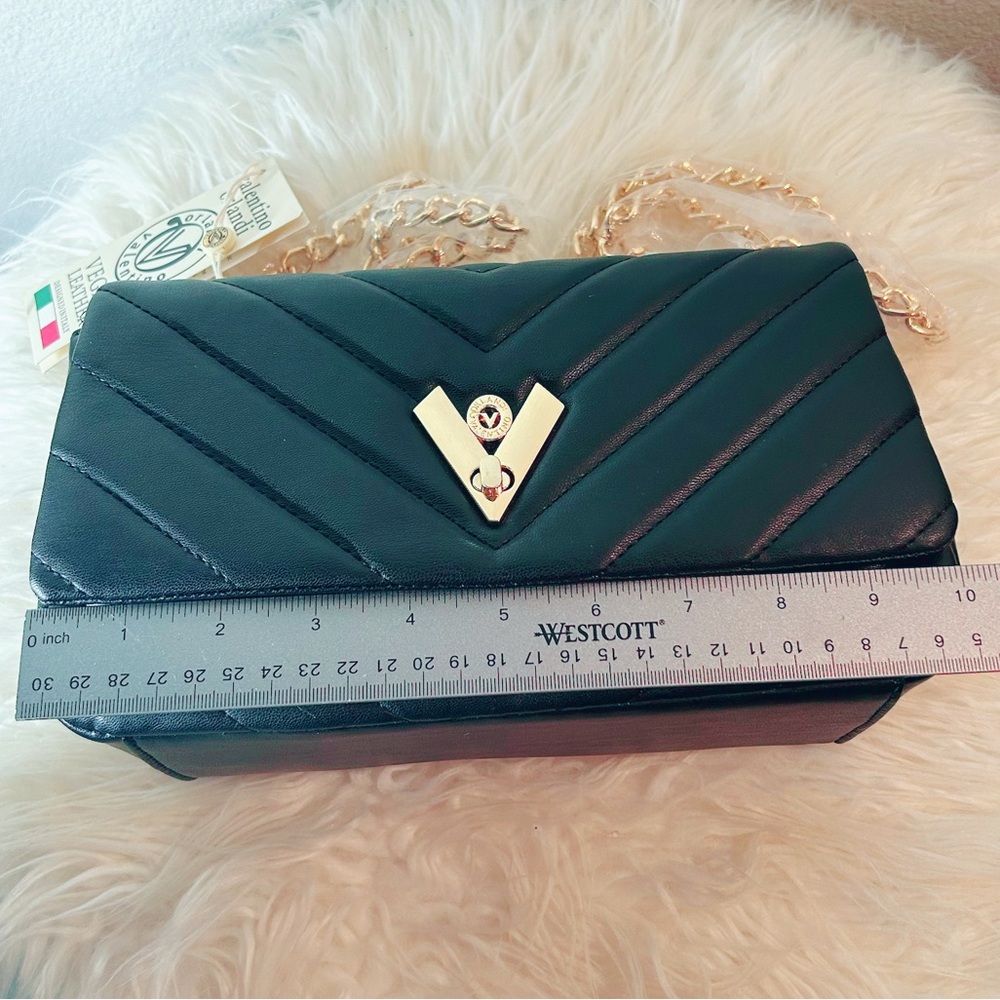 🇮🇹Valentino Orlandi Black Crossbody Bag with Gold Chain NWT - Picture 5 of 7